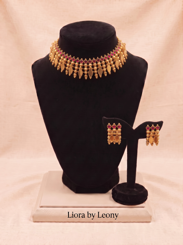 Traditional Elakkathali Choker Set(3 colour options)