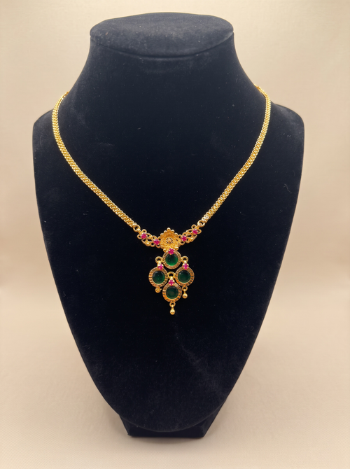 Emerald Palakka Drop Necklace