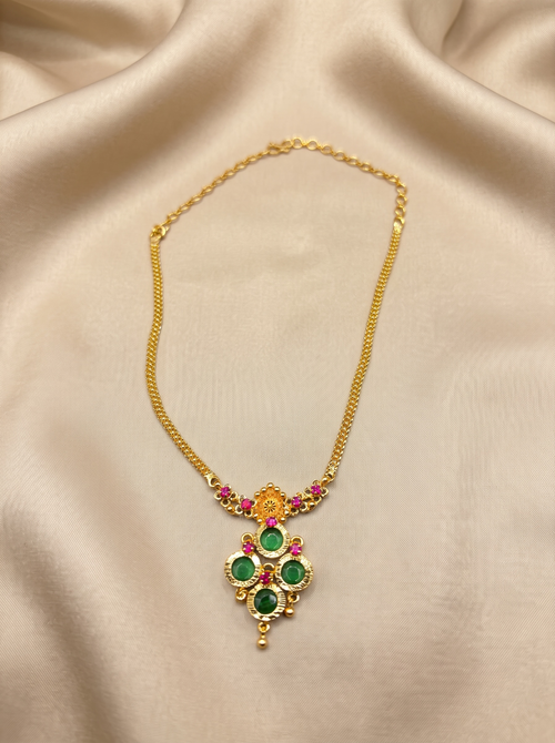 Emerald Palakka Drop Necklace