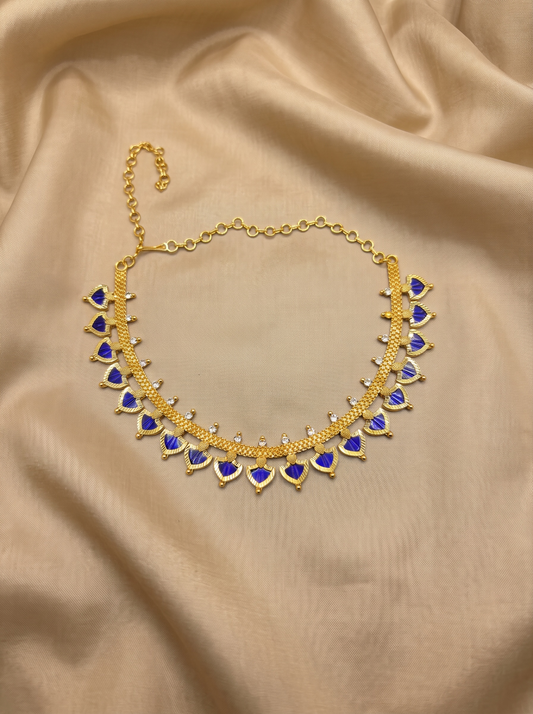 Blue Palakka Gold Plated Necklace