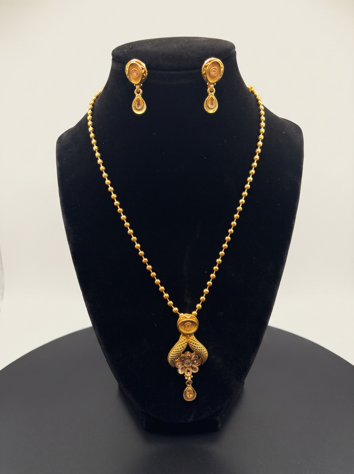 Beaded Long Pendant Necklace