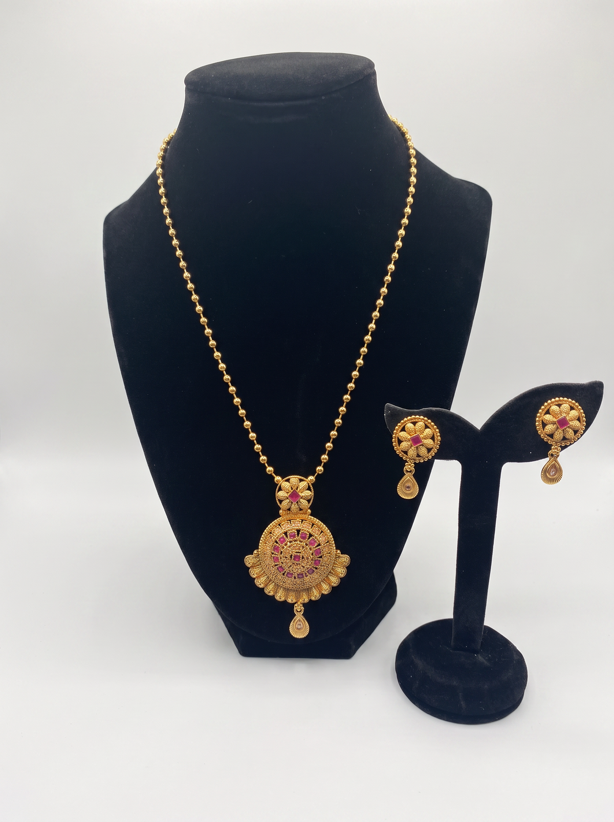 Rukmini Pendant Long Necklace Set