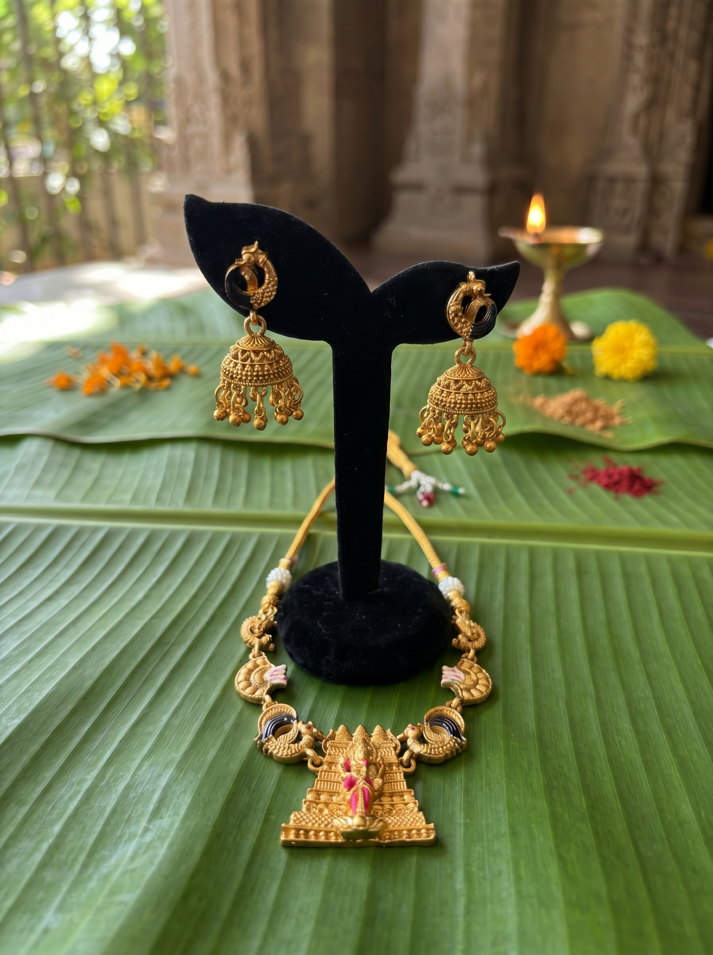 Mayura Temple Necklace Set