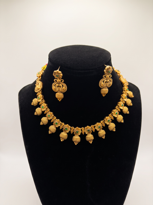 Antique Peacock Necklace Set