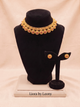 Antique Gold Floral Petal Necklace Set