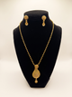 Beaded Leaf Long Pendant Necklace