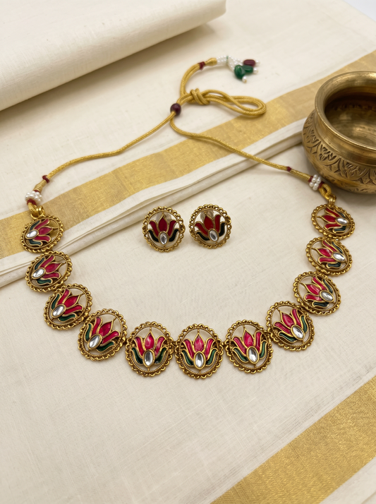 Lotus Blossom Choker Set