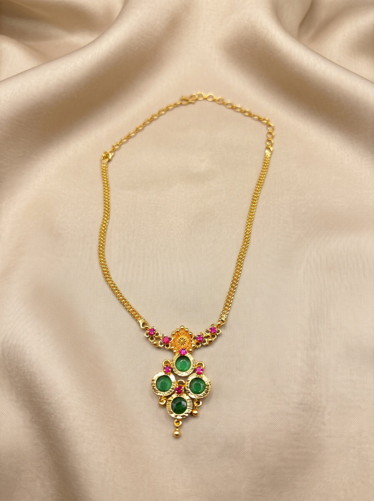 Emerald Palakka Drop Necklace