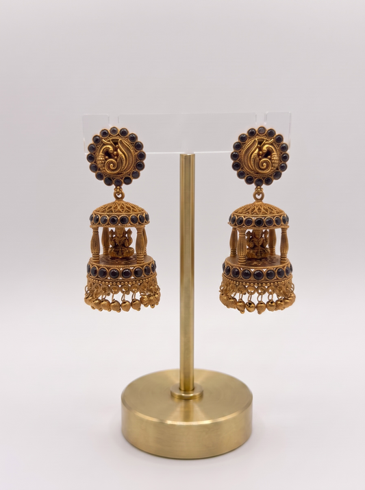 Premium Antique Gopuram Jhumka Earrings