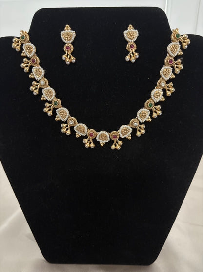 Pearl Petal Temple Necklace