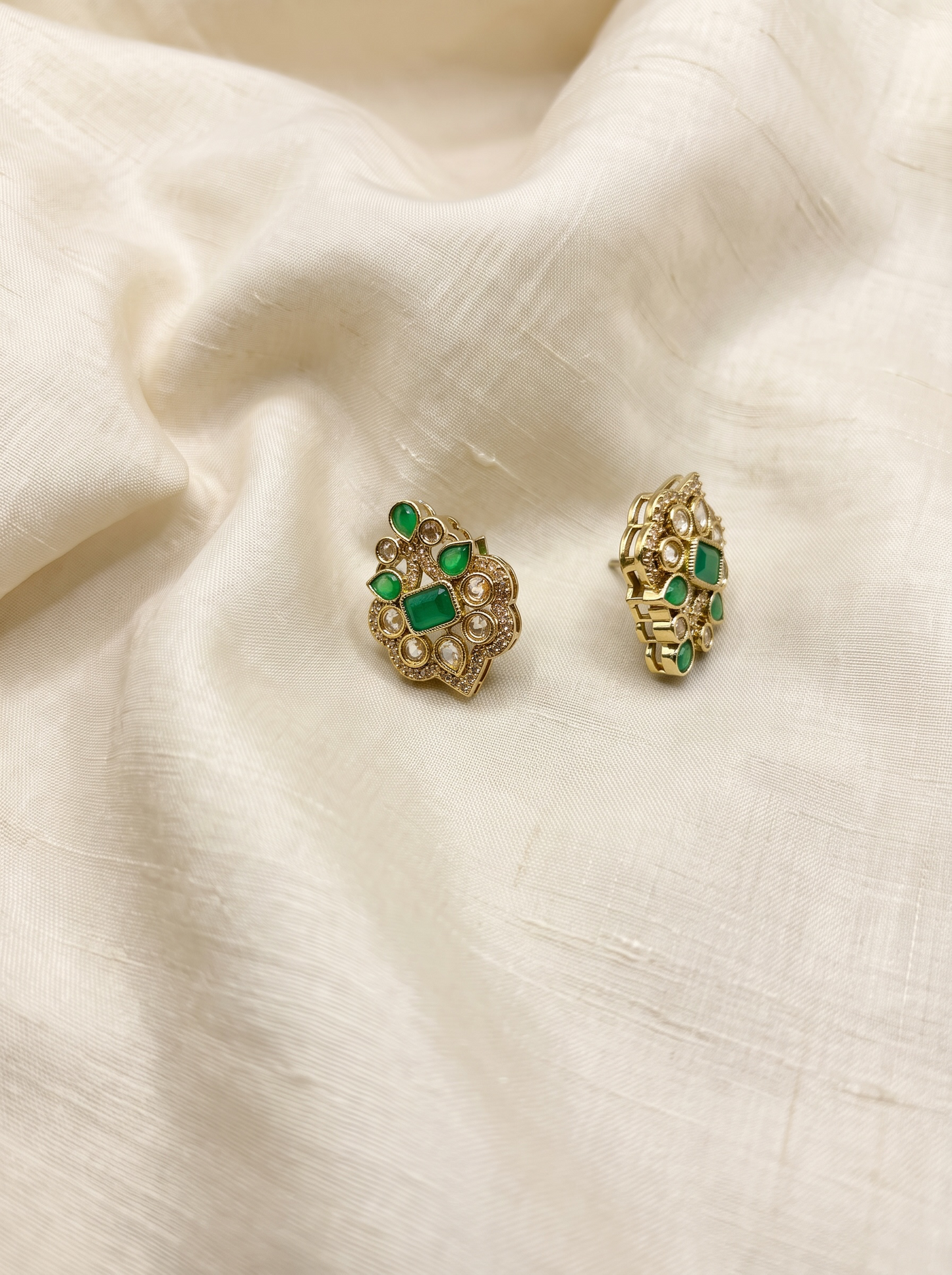 Kundan Floral Stud Earrings