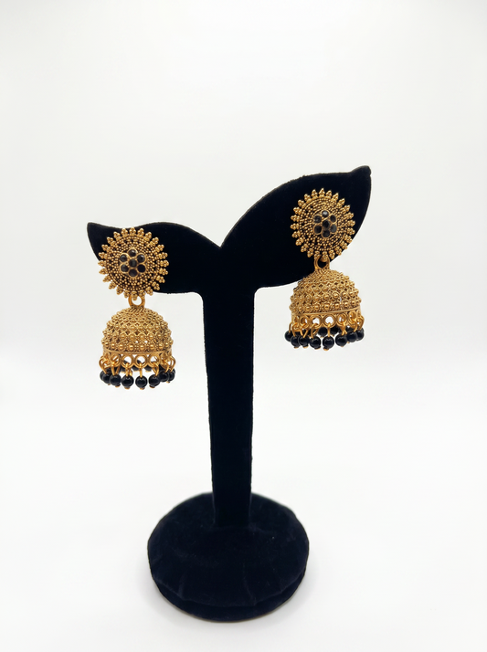 Noir Bloom Jhumka