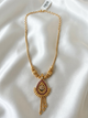 Ruby Dewdrop Gold-Plated Necklace