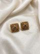 Sunburst Radiance Antique-Finish Stud Earrings