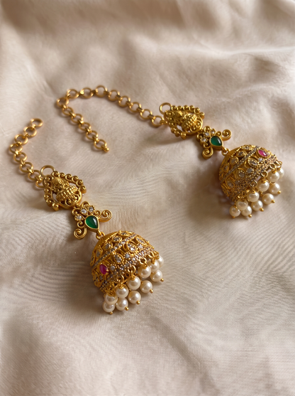 Lakshmi Devi Temple Jhumka Earrings