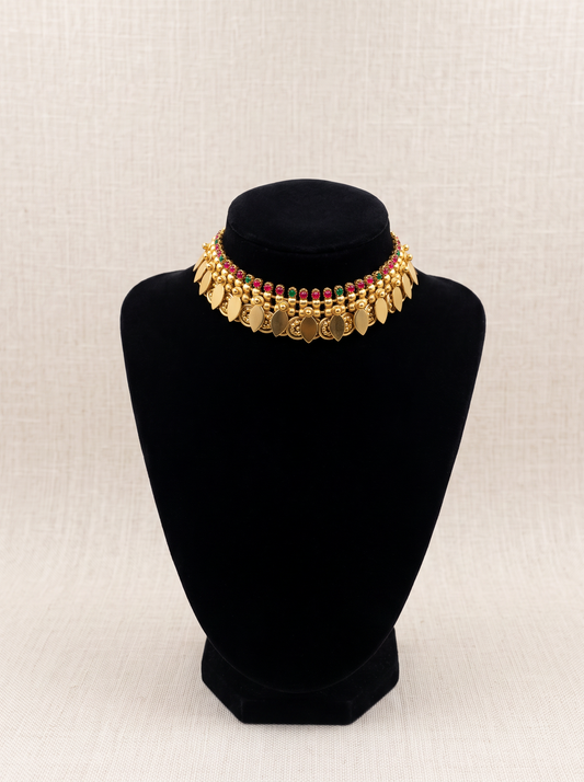Floral Elakkathali Heritage Choker Set