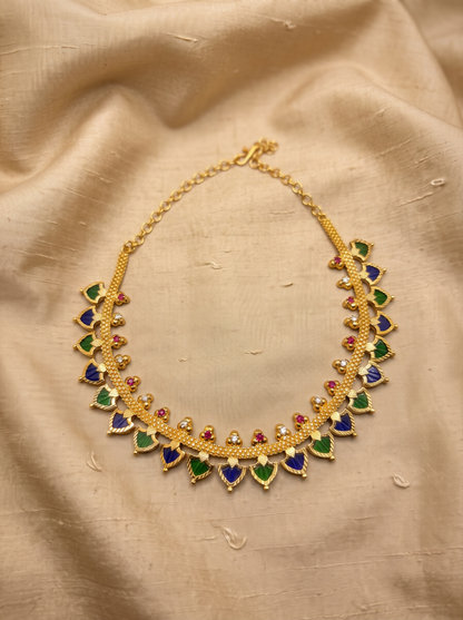 Dual Tone Palakka Gold Plated Necklace