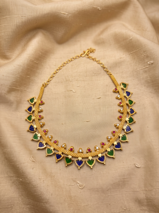 Dual Tone Palakka Gold Plated Necklace