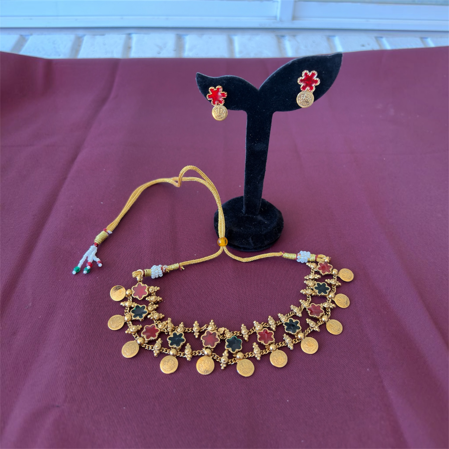 Pushpa Coin Choker Set