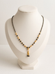 Thin Black Bead Necklace
