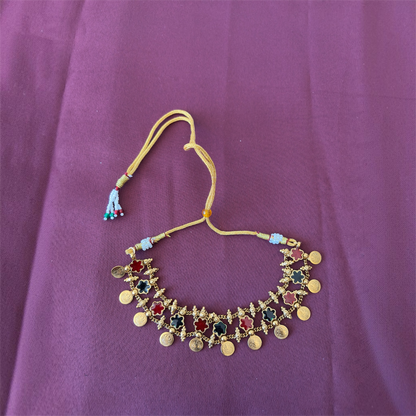 Pushpa Coin Choker Set