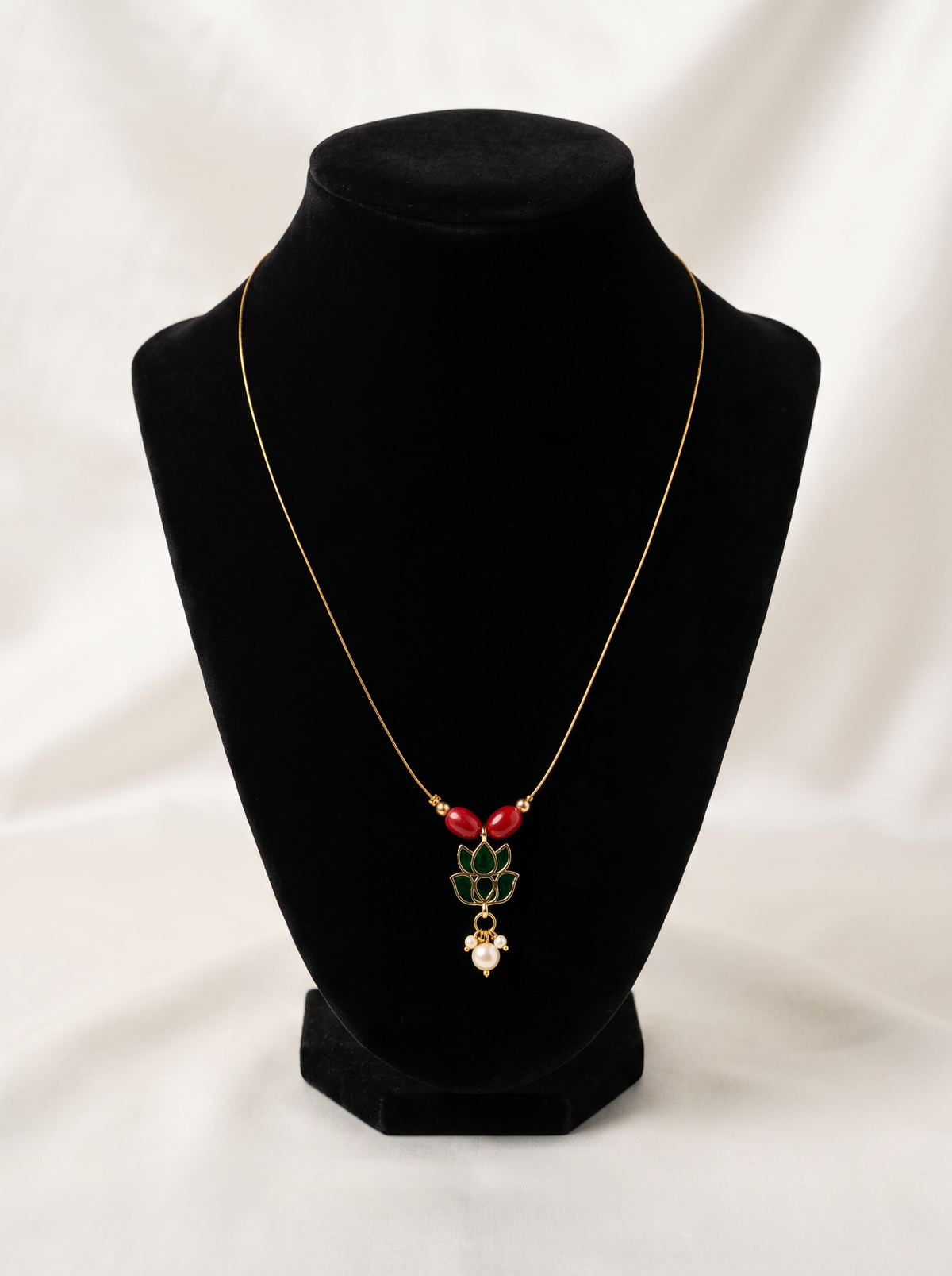 Invisible Chain Necklace with Lotus Pendant – 9 Colour Styles