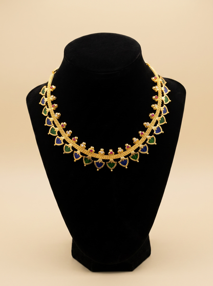 Dual Tone Palakka Gold Plated Necklace