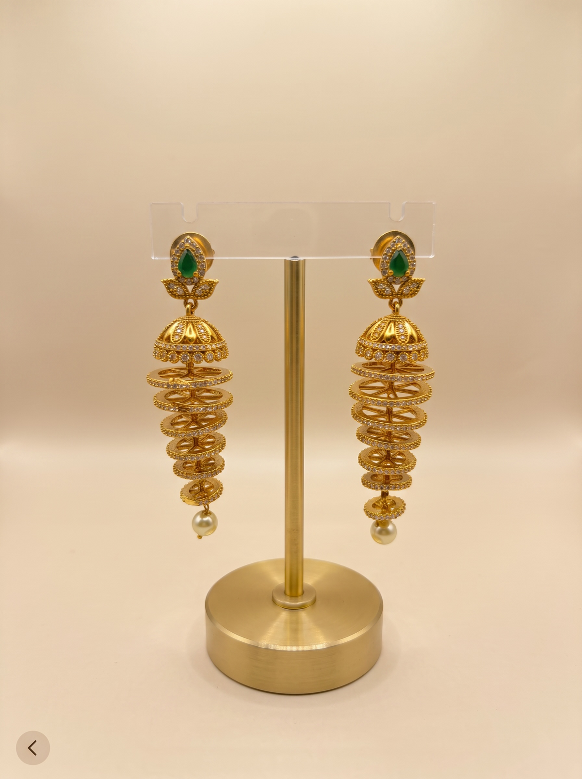 Spiral Cascade Jhumka Earrings