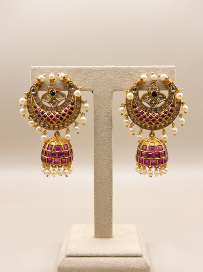 Noor Kundan Chandbali Earrings