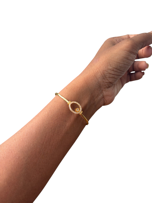 Adjustable Oval Bangle
