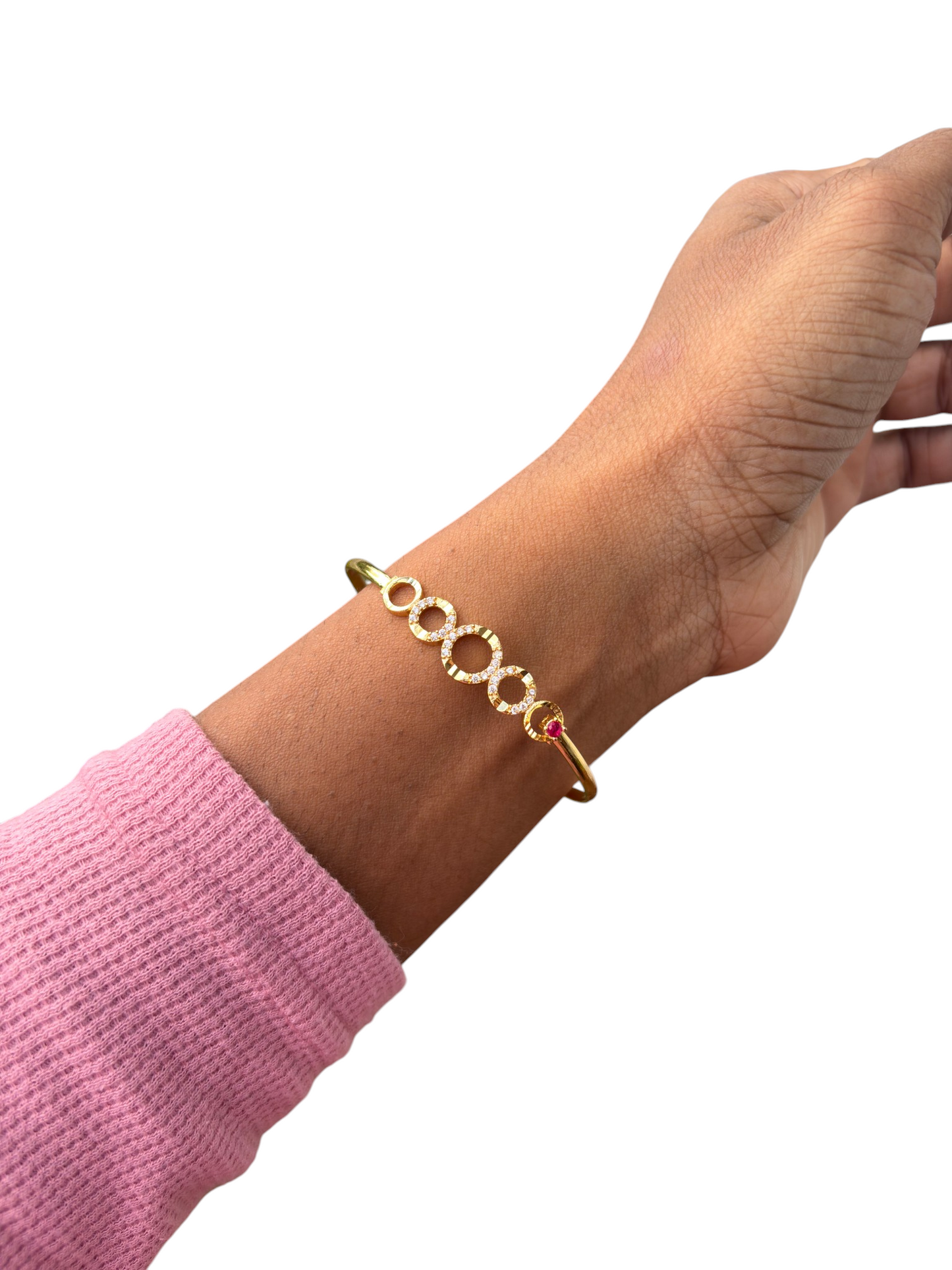 Ruby Bloom Adjustable Bangle