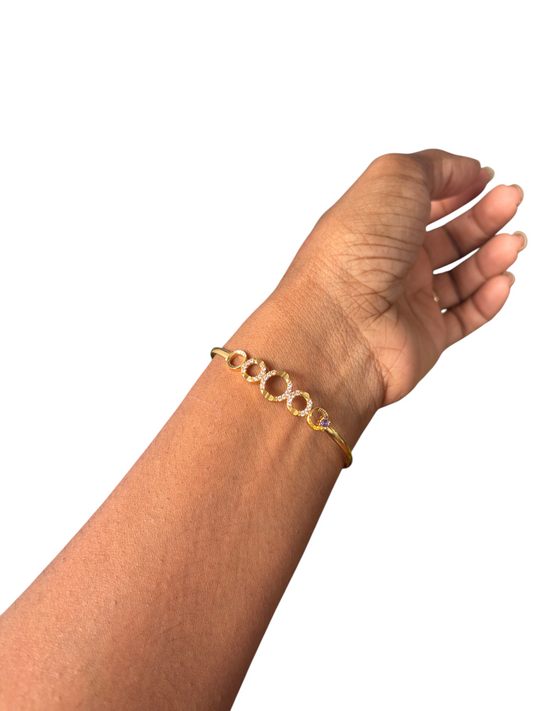 Violet Sparkle Adjustable Bangle