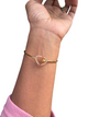 Golden Heart Adjustable Bangle