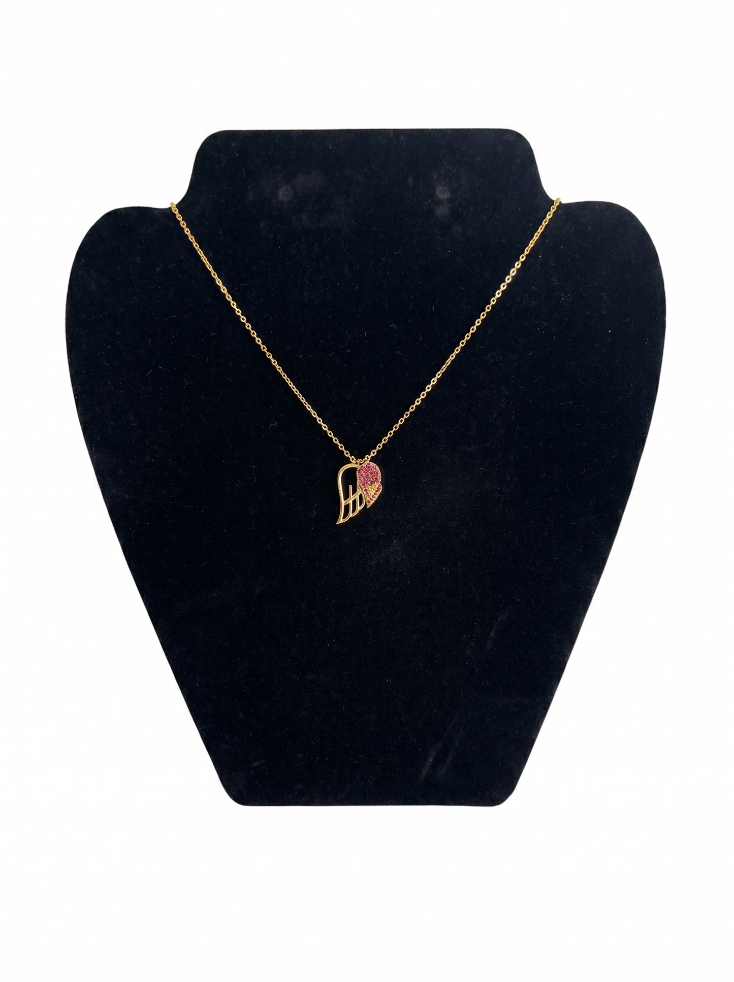Ruby Heart Whisper Anti-Tarnish Necklace