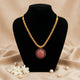 Gold Plated Ruby Stone Pendant