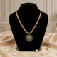 Gold Plated Green Stone Pendant