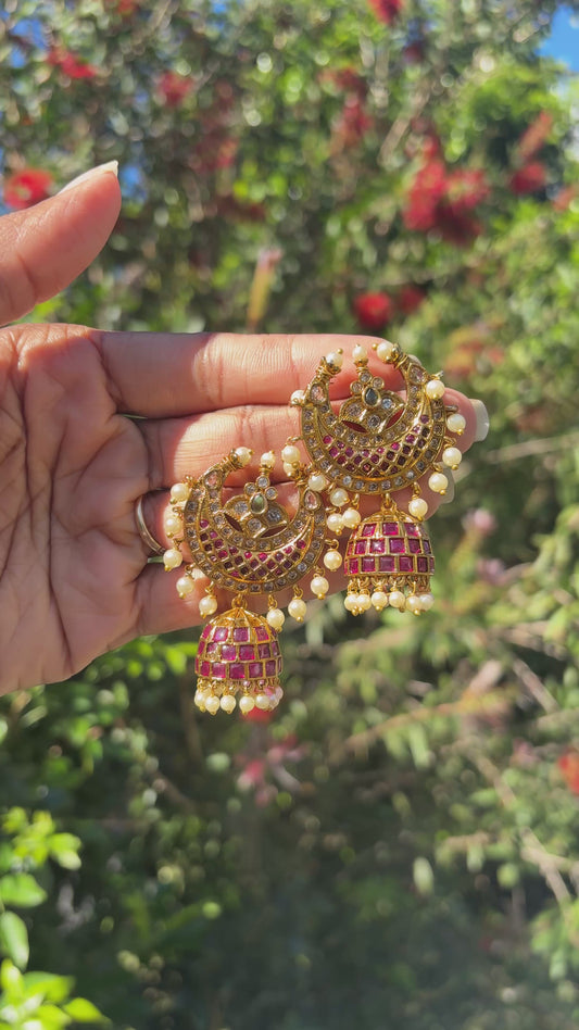 Noor Kundan Chandbali Earrings