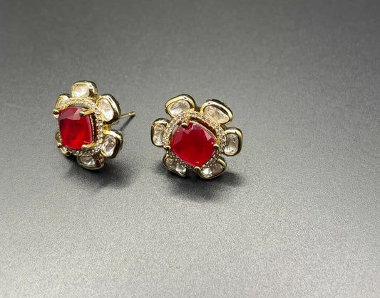 Ruby Bloom AD Stud Earrings
